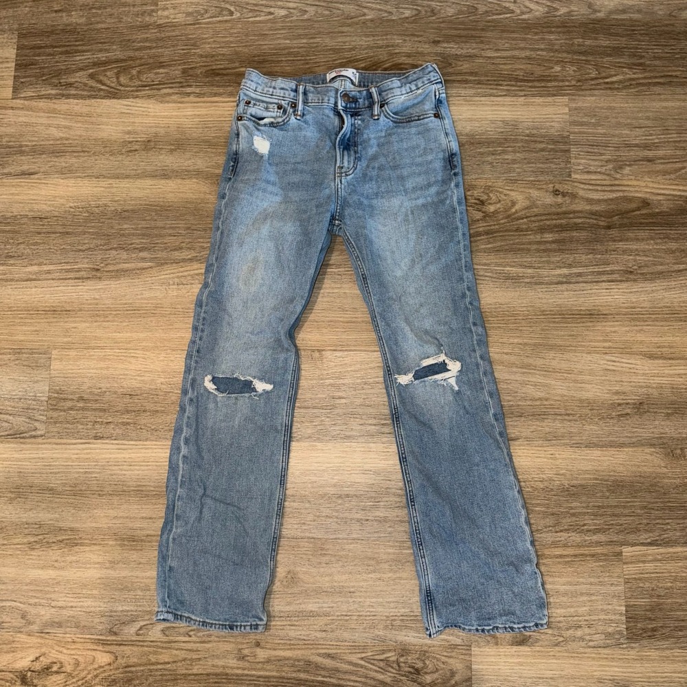 Abercrombie Kids Bootcut Jeans Distressed‎ Light Wash 15/16 Y2K